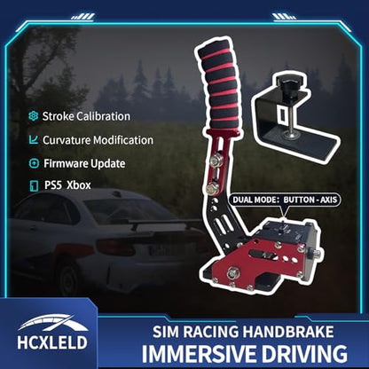 HCXLELD Sim Racing Handbrake, G29 G923 T300 Racing Wheel Compatible with PS4/PS5, G920 G923 TX Racing Wheel Compatible with XBOX Series X/S, All Racing Wheels for Windows, and included table clamp