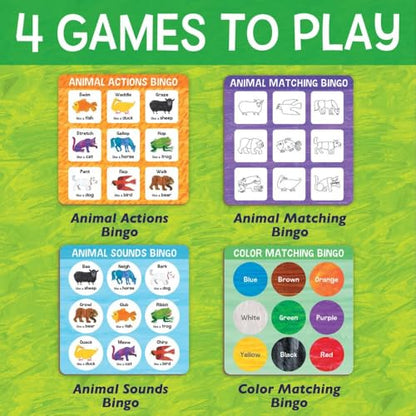 Peaceable Kingdom World of Eric Carle Board Game | A fast, replayable board game. Includes 9 wooden animals and 2 double-sided bingo boards. Ages 2+.
