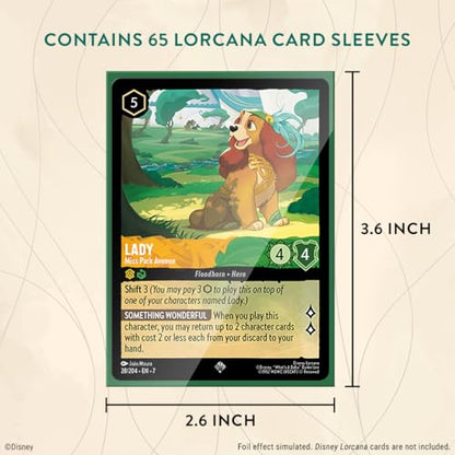 Ravensburger Disney Lorcana TCG: Archazia's Island Card Sleeves Featuring Ursula - Deceiver of All | 65 Protective Sleeves for TCG Decks | Ages 8+