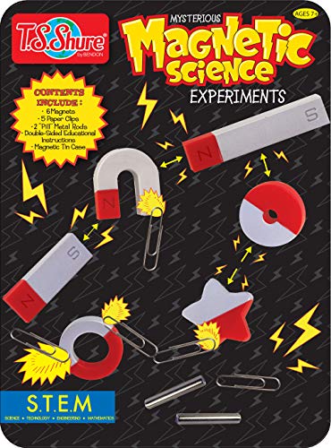 TS Shure by Bendon Educational Magnetic Science Experiment Learning Tin with 8 Magnets and 5 Paper Clips 50521 - style: Magnetic Science Set