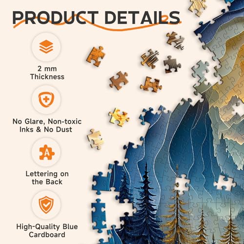 1000 Piece Puzzles for Adults, 26.6 * 26.6 in Sunrise in the Woods Puzzle | 1000 Pieces Flat Puzzles with 3D Visual Effect When Completed, Adult Puzzle Games - color: Sunrise in the Woods