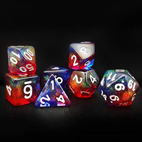 Bescon New Moonstone Dice Valor Stone, Polyhedral Dice Set of 7 - color: Valor Stone