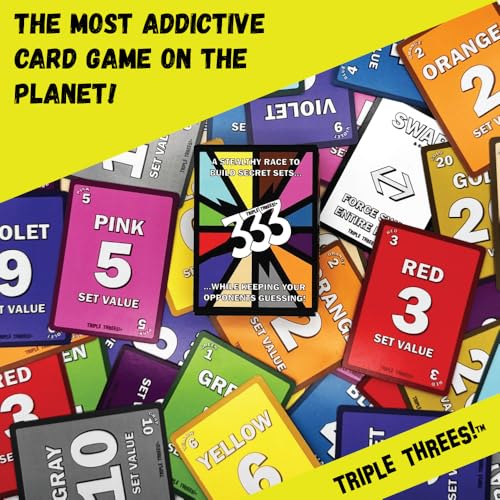 (333 Launch Edition – Bring Rummy Vibes to Family Game Night! Unstoppable Game of Strategy & Surprise Twists, Fun & Easy to Learn for Kids, Travel Ready, Great Gift, 2+ Players