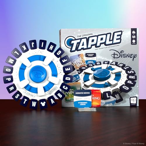 The Original TAPPLE Disney Edition, Fast-Paced Family Trivia Word Game, Choose a Disney-Themed Category & Race Against The Timer to be The Last Player, Travel-Friendly Party Game, Officially Licensed
