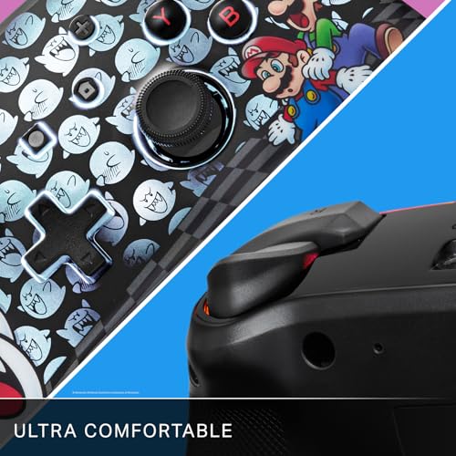 PowerA Enhanced Wireless Controller for Nintendo Switch with Lumectra – Mario Peek-A-Boo, rechargeable battery, motion controls, officially licensed - style: Mario Peek-A-Boo