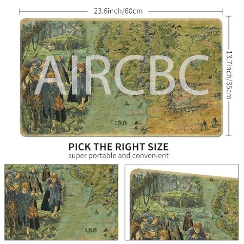 MTG Playmat Non-Slip Rubber Backing Printing Commander Board Game Desk Mat Duel Mat TCG PTCG Playmat 24x14 inches and Free Storage Bags（Map4） - color: Map-4, size: 24"X14"