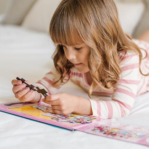 Melissa & Doug Take-Along Magnetic Jigsaw Puzzle Set – Princesses (2 x 15 Piece) Travel Activity Toy for Preschoolers and Kids Ages 3+ - size: 8.5 x 7.25 x 0.3 inches, style: Princesses