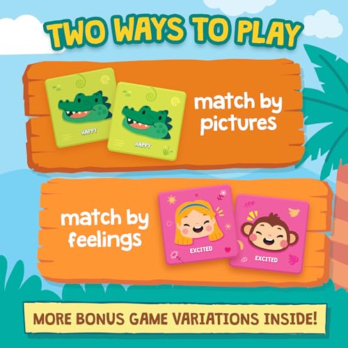 ThinkPsych Find & Match - Feelings Safari | Emotions Matching Game for Kids | Therapy Games for Kids | Social Emotional Learning Activities | Play Therapy Toys for Counselors | Ages 3+