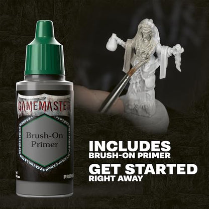 The Army Painter GameMaster: Wilderness Adventures Role-playing Paint Set, 15x18 ml Warpaints Fanatic Acrylic, 1 GameMaster Drybrush, 1 FREE Hard-plastic snap-fit Hag Miniature | 15 x 18ml Warpaints Fanatic Acrylic Paints, 1 GameMaster Dry Brush, 1 Free M