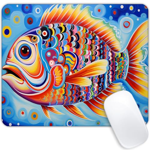 Square Mouse Pad Marine Art Spiny Dolphin,Gaming Mouse Pads for Desk,Soft Computer Waterproof Non-Slip Mouse Mat - color: Marine art spiny dolphin