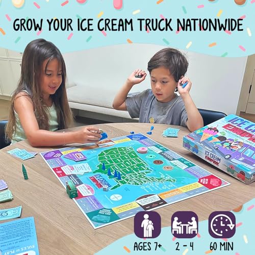 Ice Cream Empire by Empire Games –Strategic Family Game for Adults, Teens & Kids Ages 7+, Build Your Ice Cream Business Board Games for Adults & Kids, Educational Kids Games for Game Night Fun