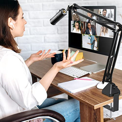 YOUSHAERS Table Mount Clamp, Heavy-Duty Metal Mic Clamp Holder for Mic Boom Arm Stand & Overhead Phone Mount Stand, Fits up to 2.48in/6cm Desktop - color: Table Clamp