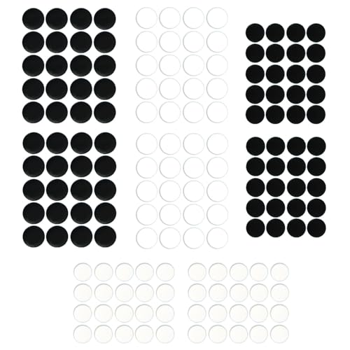 160 Pcs Universal Mouse Slider Pads, Dia 6mm & 7mm Dot Mouse Glide Skates Replacement Compatible with Gaming Mousepads, Wear-Resistant Smooth Glide Mice Glass Skates Pad (White & Black) - size: Dia 6mm/7mm White