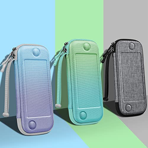 Fintie Slim Carrying Case for Nintendo Switch OLED Model 2021/Switch 2017 - [Slim Fit] Shockproof Protective Travel Storage Bag with 10 Game Cartridges, Gray - color: Gray