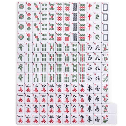 Yellow Mountain Imports Chinese Mahjong Set – Rouge Oasis – 146 Small Tiles for Chinese-Style Play [竹林綠洲」中國麻將]