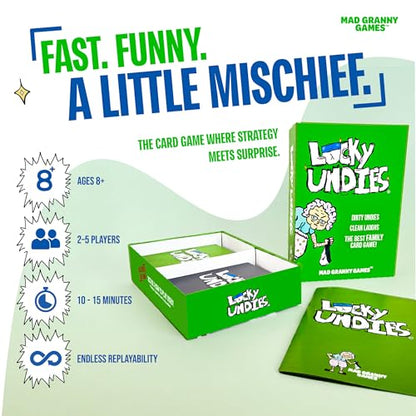 Hilarious Family Card Game for Kids, Teens & Adults | Fast-Paced Party Game for 2–5 Players, Ages 8+ | Quick 10–15 Minute Game Night by Mad Granny Games