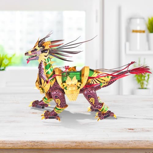 Piececool 3D Metal Puzzle for Adults, Auspicious Kirin Metal Model Building Kits, Brain Teaser Puzzles DIY Craft Kit, Perfect Birhtday Gifts for Teens Man Woman Family- 164 Pcs - color: Multi-color