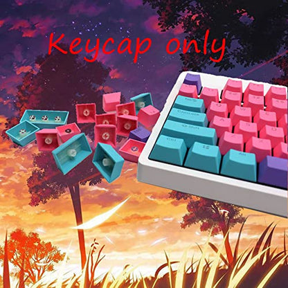 61 PBT Game keycap, 60% Backlight with Key Puller OEM Configuration American Layout, 87/104 Mechanical Keyboard (no Keyboard) (Ahris) - color: Ahris