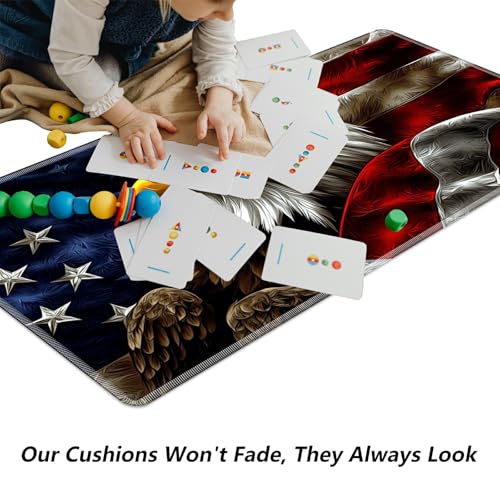 Eagle Holding American Flag for MTG & TCG Playmat Mouse Pad,BFDHGQZC 24" x 14" Game Mat for MTG/RPG/CCG Trading Card Game Playmats Table Mat Perfect for Card Games Video Games Computer Office - color: Eagle Holding American Flag