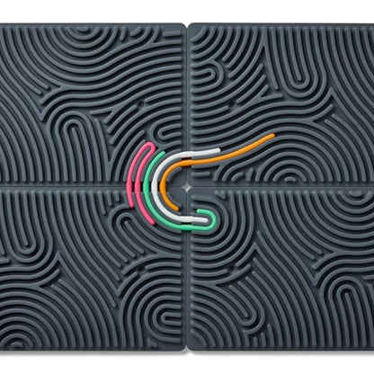 Pushpeel XL Sensory Activity Board – Expandable Silicone Fidget Toy for Stress, Anxiety, ADHD & Autism – Modular, Silent, No Mess - Granite - color: Granite