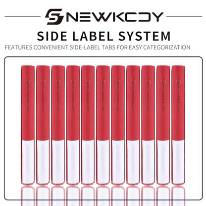 Snekdy Top loader Binder, 9 Pockets Top Loader，Holds 360 Top Loaders cards, Card binder with Sleeves for card in 3 x 4 inches color smooth Zipper PU Leather (Red) - color: Red