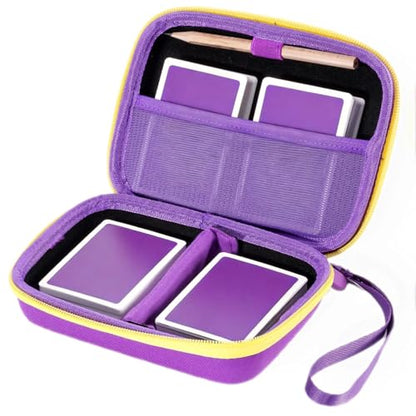 ProCase Hard Playing Card Game Carrying Case, Holds 300+ Cards -Purple | Travel Storage Box, Compatible with UNO, Five Crowns, SKYJO, PlayMonster and More Card Games, Case Only - color: Purple