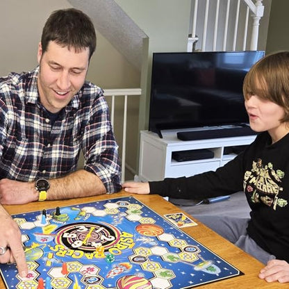 Astro Racers Board Game, Fun for Kids and Adults, 2-4 Players, Ages 5+, Solar System Racing Theme, Family-Friendly Strategy Game. Educational & Skill-Building.
