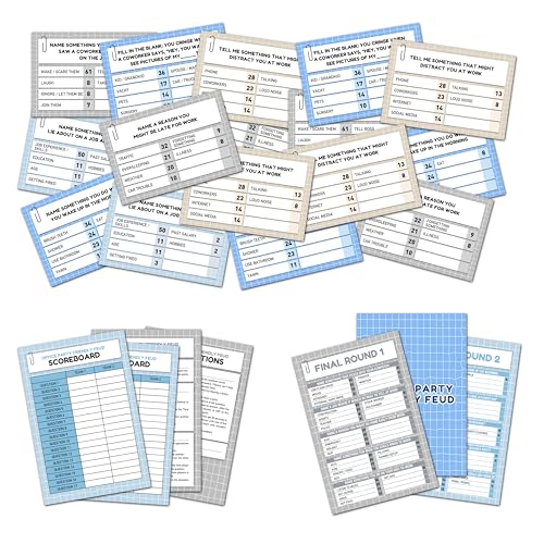 Office Family Feud Game, Office Friendly Feud Games, Team Building Game for Work, Ice Breaker Work Party Games for Adults, Retirement Party Decorations, 05