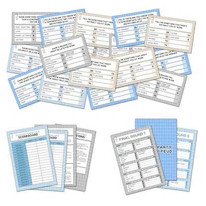 Office Family Feud Game, Office Friendly Feud Games, Team Building Game for Work, Ice Breaker Work Party Games for Adults, Retirement Party Decorations, 05