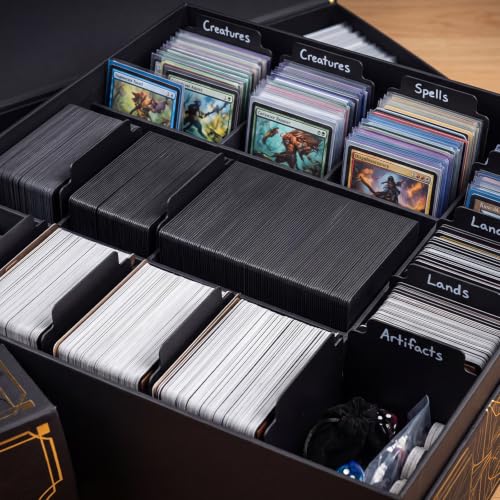 250 Pcs Trading Card Dividers Plastic Card Dividers, Frosted Separator with Tabs Standard Vertical Compatible with Games Sports TCG, 2.7 x 3.8 Inches (Black) - color: Black