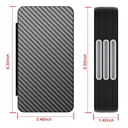 HEIYING Switch Game Card Case for Nintendo Switch 2/ OLED/Lite,Portable Travel Carry Case with 72 Game Card Slots and 24 Micro SD Cards Slots - color: Carbon Fibre Black