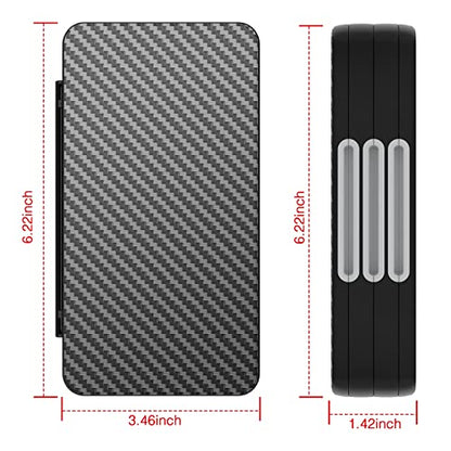 HEIYING Switch Game Card Case for Nintendo Switch 2/ OLED/Lite,Portable Travel Carry Case with 72 Game Card Slots and 24 Micro SD Cards Slots - color: Carbon Fibre Black