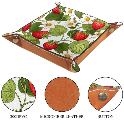 Strawberry Florals Dice Tray Dice Rolling Tray Folding Dice Holder for Dice Games, Like RPG, DND and Other Table Games - color: Multi 5
