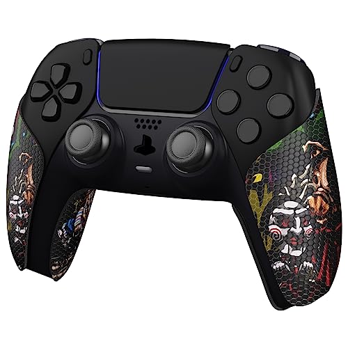 eXtremeRate PlayVital Anti-Skid Sweat-Absorbent Controller Grip for ps5, Professional Textured Soft Rubber Pads Handle Grips for ps5 Controller - Scary Party - color: Scary Party