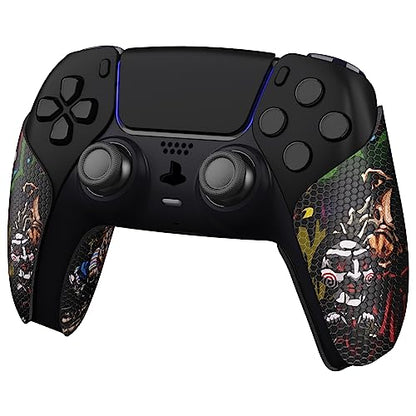 eXtremeRate PlayVital Anti-Skid Sweat-Absorbent Controller Grip for ps5, Professional Textured Soft Rubber Pads Handle Grips for ps5 Controller - Scary Party - color: Scary Party