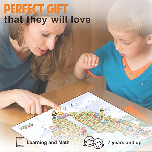 Addition Game - Fun Math Board Game for 7-9 Year Olds, Easy Start STEM Toy with Addition of 2 & 3 Digit Numbers (Moutain Raiders) - style: Moutain Raiders