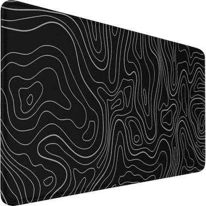 Large Extended Gaming Mouse Pad, 31.5x15.7 inch Computer Keyboard Mouse Mat, Water Resist Non-Slip Mousepad Rubber Base Long XXL Desk Mouse Pad for Gaming, Office & Home, Black White Lines - color: Black White Lines, size: 31.5L x 15.7W inches