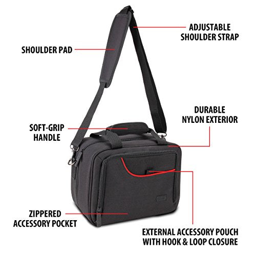 USA Gear Sling Bag Compatible with Nintendo Switch 2, Dock Station, Gamecube / Pro Controller, Joy Cons & more Nintendo Switch 2 Accessories - Customizable Interior, Shoulder Strap - Red - color: Red and Red