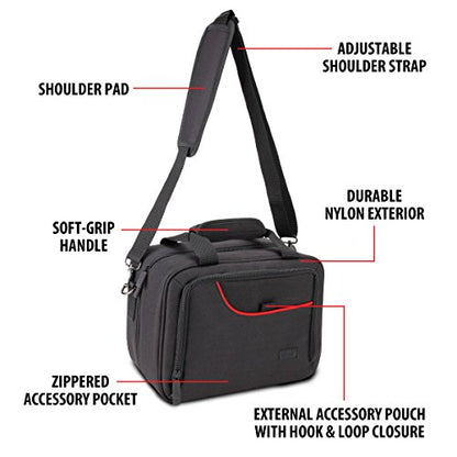 USA Gear Sling Bag Compatible with Nintendo Switch 2, Dock Station, Gamecube / Pro Controller, Joy Cons & more Nintendo Switch 2 Accessories - Customizable Interior, Shoulder Strap - Red - color: Red and Red
