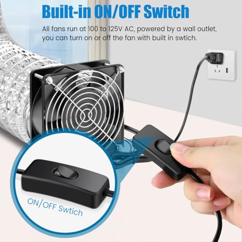 GDSTIME AXIAL 12038 Muffin Fan, 120V AC 120mm x 38mm, Dual Ball Bearing | 110V 115V, 120x120x38mm, Aluminum Frame, High Speed, for Generator Box, Air Hockey Table Cooling Ventilation Exhaust - size: 120x120x38mm