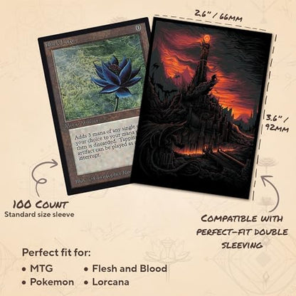 Tower of Doom - MTG Card Sleeves, 104ct, Standard Size, Smooth | Perfect for Double Sleeving, Smudge Resistant Matte Back, Standard 66x92mm - Compatible with Magic The Gathering & TCG Cards - color: Tower of Doom, size: Smooth