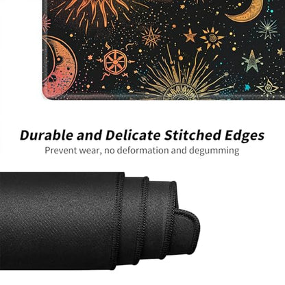 Starry Night Sky for MTG & TCG Playmat Mouse Pad,BFDHGQZC 24" x 14" Game Mat for MTG/RPG/CCG Trading Card Game Playmats Table Mat Perfect for Card Games Video Games Computer Office - color: Starry Night Sky