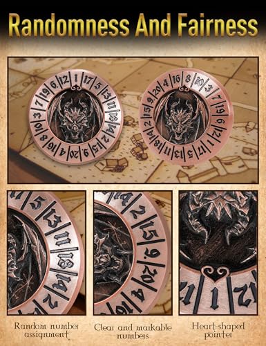 D&D Dice Set,7PCS Metal Dice for Dungeons and Dragons,Mini Dice Set with Pocket Watch Case,Role Playing Board Games Accessories (Dragon, Copper-F) - color: F-copper, style: Dragon