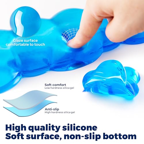 Gel Cloud Wrist Rest - Cloud Mouse Wrist Rest Pad Mouse Support for Office Gaming Pad Computer Laptop Ergonomic Comfortable Pain Relief - color: Transparent Mouse Pad Single