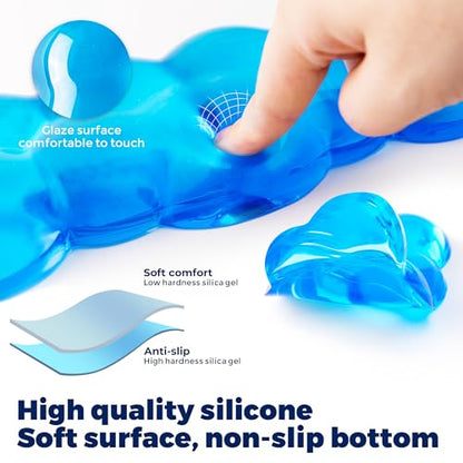 Gel Cloud Wrist Rest - Cloud Mouse Wrist Rest Pad Mouse Support for Office Gaming Pad Computer Laptop Ergonomic Comfortable Pain Relief - color: Transparent Mouse Pad Single