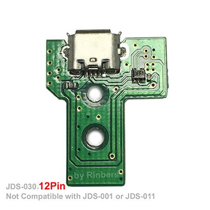 Pack of 2 JDS-030 Replacement Charging Port Micro USB Adaptor Charger Socket Circuit Board with 12 Pin Flex Cable