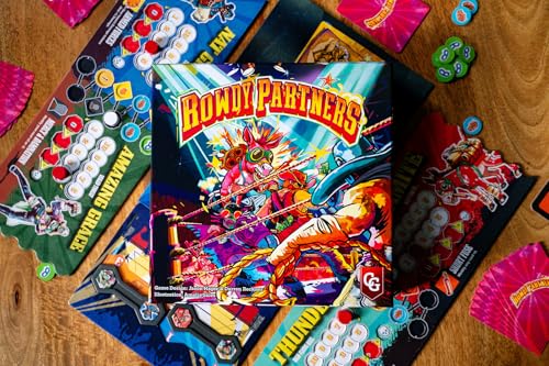 Capstone Games Rowdy Partners Strategy Card Game for 2-4 Players | 30 Minutes, Cooperative Wrestling Game, Trick Taking Game, Family Game Night