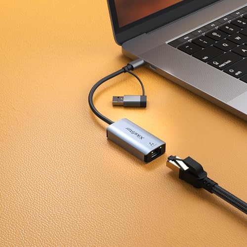 USB 3.0 to 2.5G Ethernet Adapter Multi-Gig Network Card | Realtek RTL8156B chip, aluminum portable LAN card, fits USB-A/USB-C, for MacBook, laptop, PC, Windows, macOS, Linux - color: USB 3.0 to 2.5Gb RJ45