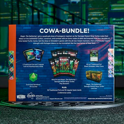 Magic: The Gathering | Teenage Mutant Ninja Turtles - Bundle | 9 Play Boosters, 30 Lands, Foil Alt-Art Promo Card + Exclusive Accessories | Collectible Trading Card Game