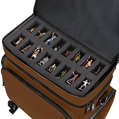 ENHANCE Travel Bag for DND Collector's Edition, Bag Compatible with Dungeons and Dragons, Combat Mat Holder, Dice Pockets and Accessories, Carry 4-8 Books (Brown Dragon) - color: Brown Dragon